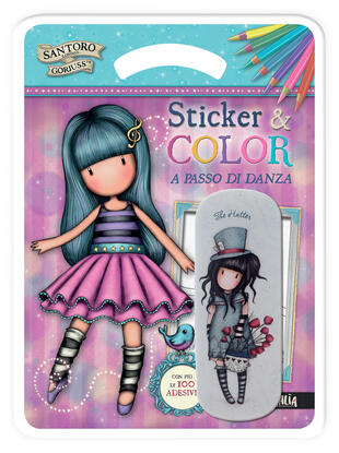 copertina A passo di danza. Gorjuss. Sticker & color. Con adesivi. Ediz. a colori. Con custodia occhiali rigida