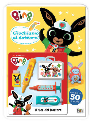 copertina Giochiamo al dottore! Bing. Ediz. a colori. Con set del dottore. Con adesivi. Con set del dottore
