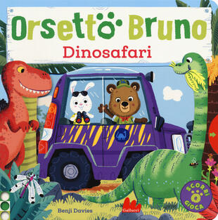 copertina Orsetto Bruno. Dinosafari. Ediz. a colori
