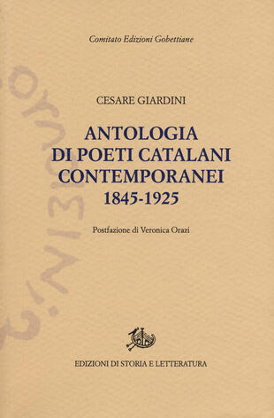copertina Antologia dei poeti catalani contemporanei (1845-1925)