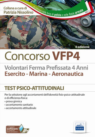 copertina Concorso VFP4. Esercito, marina, aeronautica. Test psico-attitudinali. Con Contenuto digitale per download e accesso on line