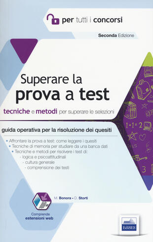 copertina Superare la prova a test. Tecniche e metodi per superare le selezioni. Con espansione online