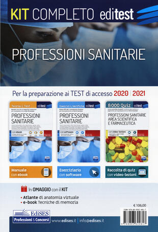 copertina Professioni sanitarie. Kit completo. Con ebook. Con software. Con Video