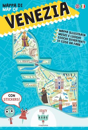 copertina Mappa di Venezia illustrata. Con adesivi. Ediz. italiana e inglese
