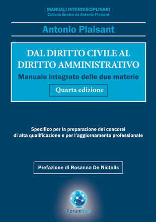 copertina Dal diritto civile al diritto amministrativo. Manuale integrato delle due materie