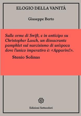 copertina Elogio della vanit&agrave;. Ovvero vediamo un po' come siamo combinati malamente