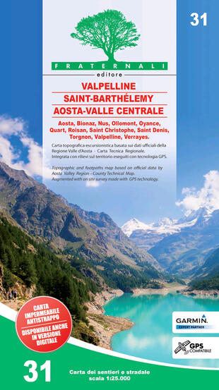copertina Carta n. 31. Valpelline, Saint-Barthélemy, Aosta 1:25.000
