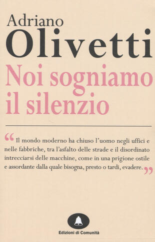 copertina Noi sogniamo il silenzio