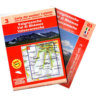 copertina Valgrisenche-Val di Rhemes-Valsavarenche. Scala 1:25.000. Ediz. multilingue. Con mappa escursionistica 1:25000