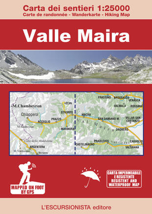 copertina Valle Maira 1:25000. Carta dei sentieri-Carte de randonée-Wanderkarte-Hiking Map. Ediz. multilingue