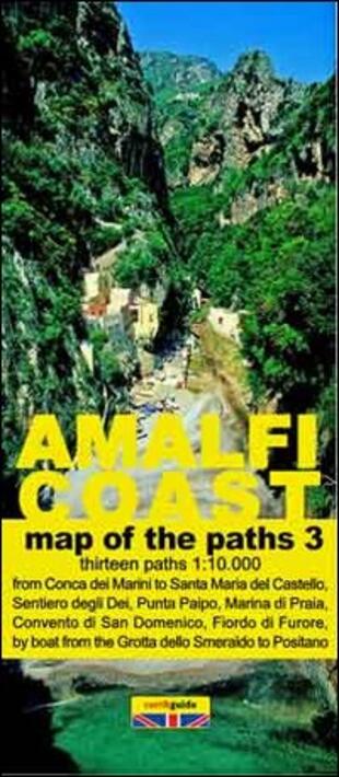 copertina Map of the paths of the Amalfi coast. Scale 1:10.000
