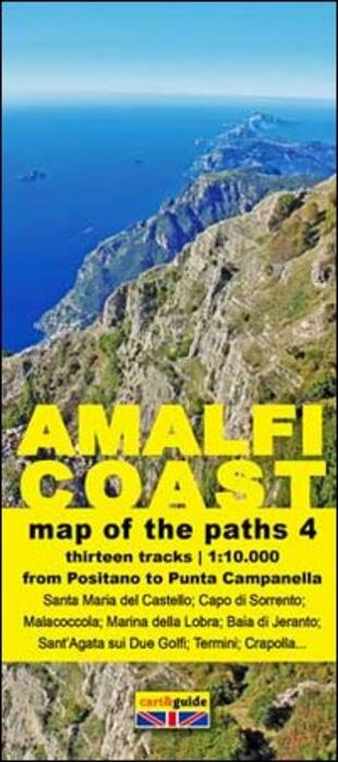 copertina Map of the paths of the Amalfi coast. Scale 1:10.000