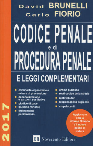 copertina Codice penale e di procedura penale e leggi complementari 2017