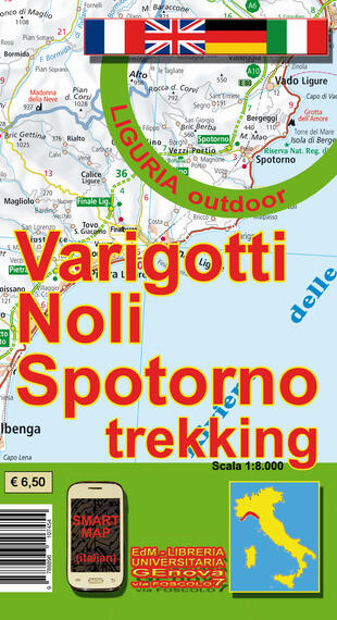 copertina Varigotti, Noli, Spotorno trekking. Carta dei sentieri 1:8.000