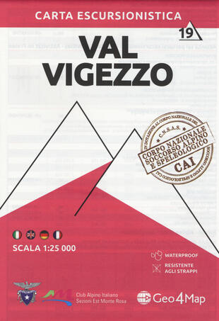 copertina Carta escursionistica Val Vigezzo 1:25.000