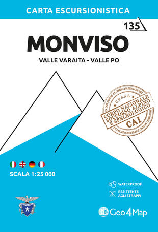 copertina Monviso. Valle Varaita, Valle Po 1:25.000