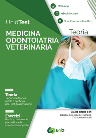 copertina UnidTest. Medicina odontoiatria veterinaria. Teoria. Esercizi. Con app. Con ebook