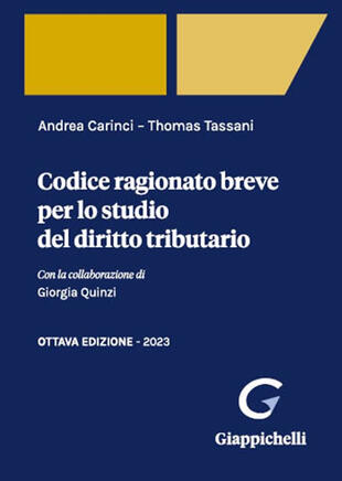 copertina Codice ragionato breve per lo studio del diritto tributario