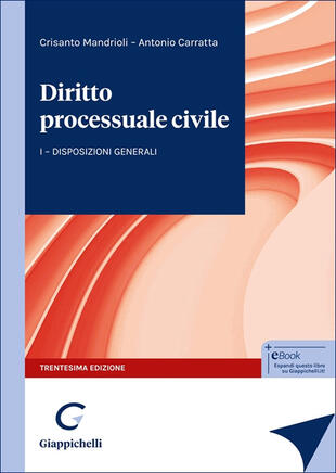 copertina Diritto processuale civile. Vol. 1: Disposizioni generali
