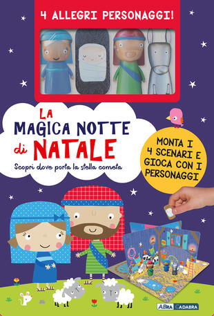 copertina La magica notte di Natale. Ediz. a colori. Con 4 marionette. Con 4 scenari