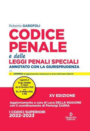 copertina Codice penale e delle leggi penali speciali. Annotato con la giurisprudenza