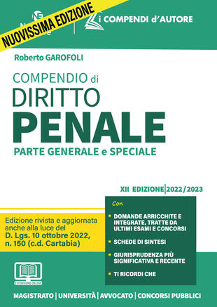 copertina Compendio di diritto penale. Parte generale e speciale. Nuova ediz. Con espansione online