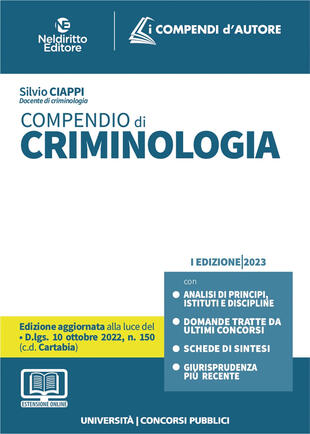 copertina Compendio di criminologia. Con espansione online