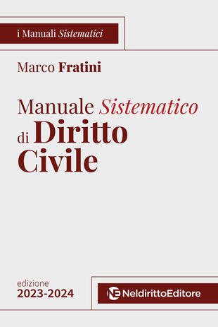 copertina Manuale sistematico di diritto civile 2023-2024. Concorso magistratura