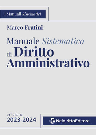 copertina Manuale sistematico di diritto amministrativo 2023-2024
