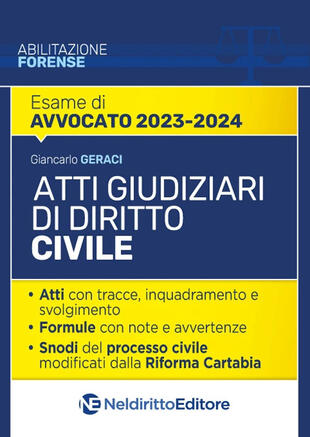 copertina Atti giudiziari di diritto civile. Nuova ediz.