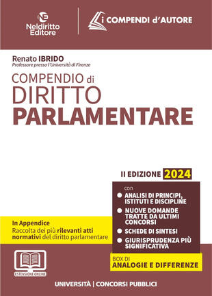 copertina Compendio di diritto parlamentare