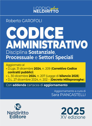 copertina Codice amministrativo normativo plus 2025