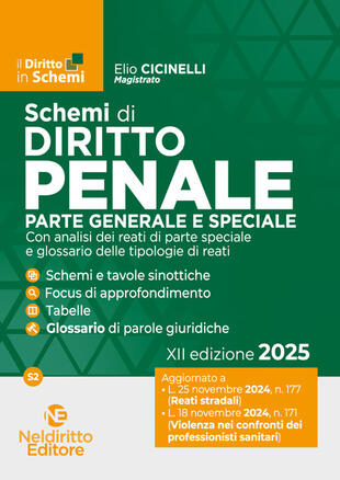 copertina Schemi di diritto penale. Parte generale e speciale. Nuova ediz.