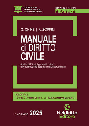 copertina Manuale di diritto civile. Con espansione online