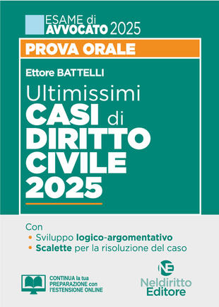 copertina Ultimissimi casi di diritto civile. Prova orale esame di avvocato 2025
