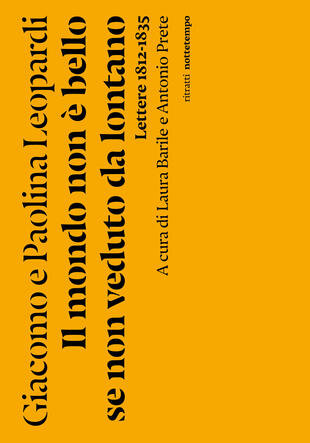 copertina Il mondo non è bello se non veduto da lontano. Lettere (1812-1835)