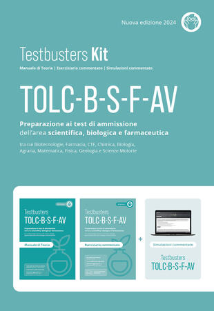 copertina Testbusters TOLC B-S-F-AV. Preparazione ai test di ammissione dell'area scientifica, biologica e farmaceutica. Kit. Nuova ediz. Con software di simulazione