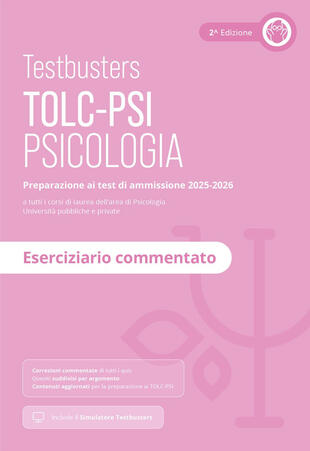 copertina Testbusters TOLC-PSI 2025 - Eserciziario commentato. Con Simulatore Testbusters