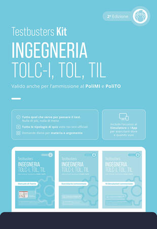 copertina Testbusters. Ingegneria. TOLC-I, TOL, TIL. Kit