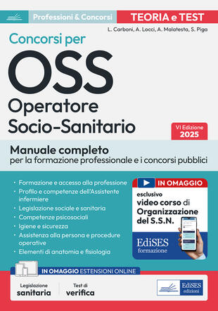 copertina Concorsi per OSS. Operatore socio-sanitario. Manuale
