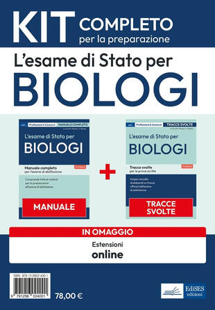copertina L'esame di Stato per biologi. Kit completo. Con espansione online