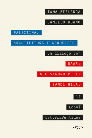 copertina Palestina. Architettura e genocidio. Un dialogo con DAAR: Alessandro Petti e Sandi Hilal