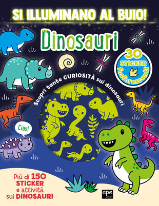 copertina Si illuminano al buio! Dinosauri