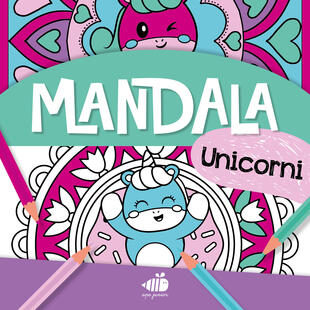 copertina Mandala junior. Unicorni