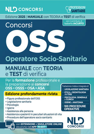 copertina Concorso OSS. Manuale per la preparazione ai concorsi e ai corsi di preparazione, con teoria e test e approfondimenti. Con espansione online