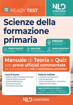 copertina Scienze della Formazione Primaria. Teoria e quiz per la preparazione ai test di ammissione universitari. Con estensione online. Con simulatore online