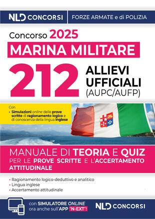 copertina Concorso 212 allievi ufficiali Marina Militare. Con espansione online