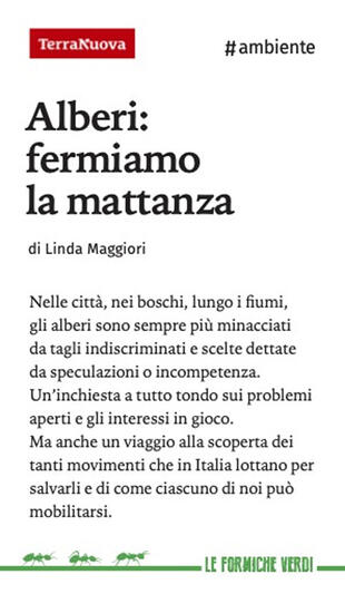 copertina Alberi: fermiamo la mattanza
