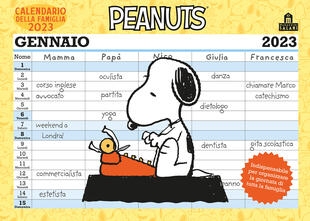 copertina Peanuts. Calendario della famiglia 2023