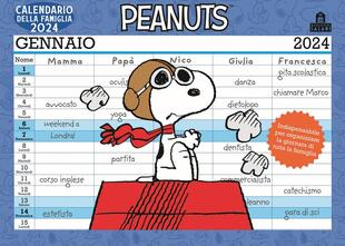 copertina Peanuts. Calendario della famiglia 2024